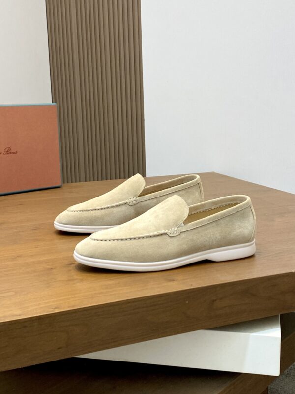 Loro Piana Leather Suede Loafers For Men And Women