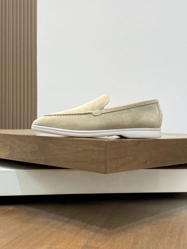 Loro Piana Leather Suede Loafers For Men And Women - Image 3