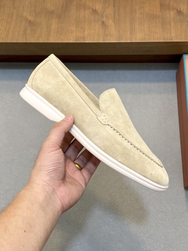Loro Piana Leather Suede Loafers For Men And Women - Image 4