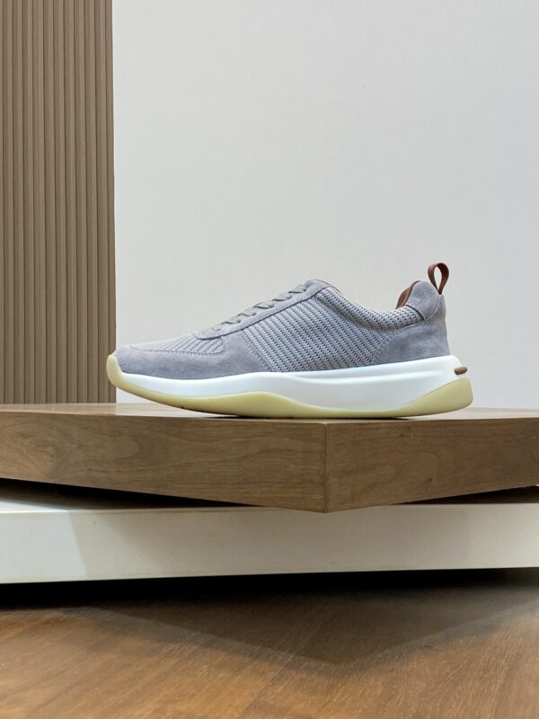 Loro Piana Wool Bead Knitted Soft Leather Sports Shoes - Image 3