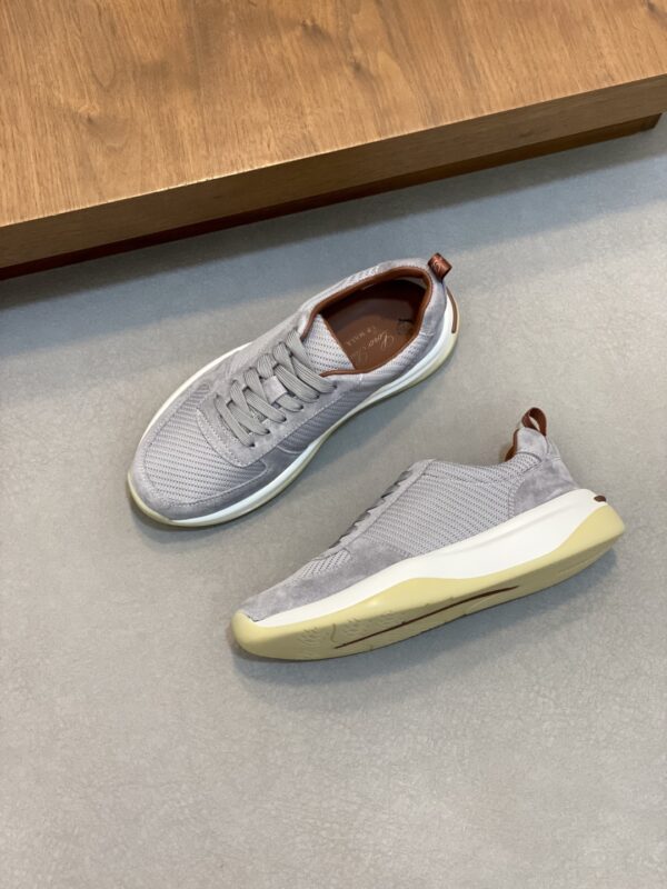 Loro Piana Wool Bead Knitted Soft Leather Sports Shoes - Image 5