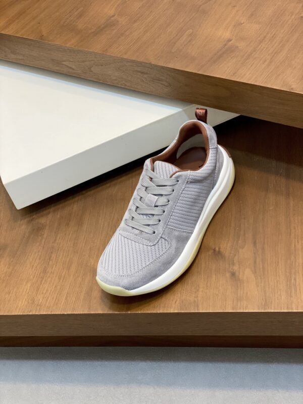 Loro Piana Wool Bead Knitted Soft Leather Sports Shoes - Image 6