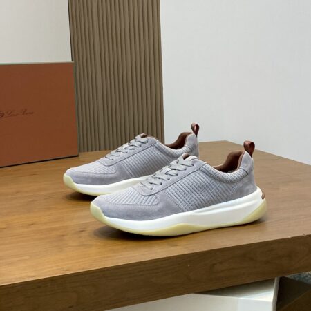 Loro Piana Wool Bead Knitted Soft Leather Sports Shoes