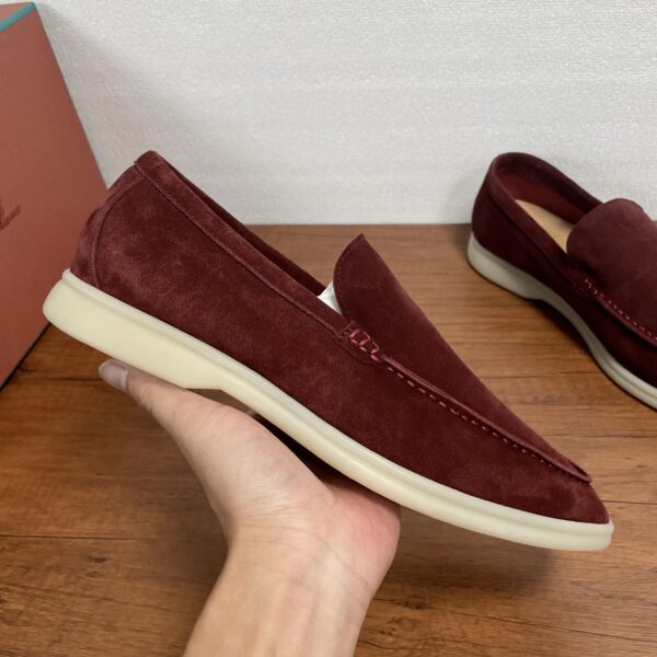 Loro Piana Cowhide Leather Suede Loafers For Men And Women - Image 4