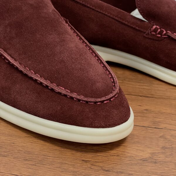Loro Piana Cowhide Leather Suede Loafers For Men And Women - Image 5