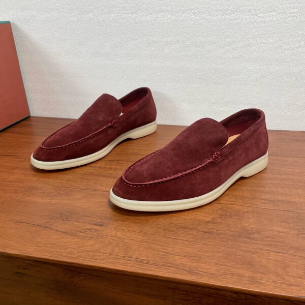 Loro Piana Cowhide Leather Suede Loafers For Men And Women