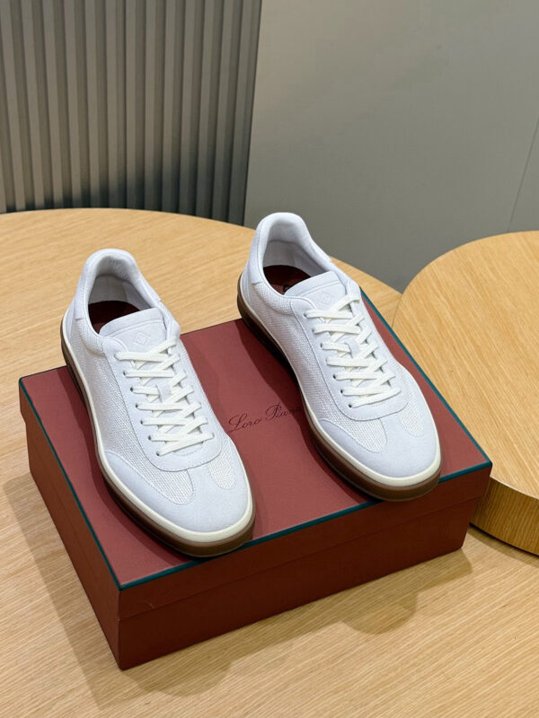 Loro Piana Tennis Walk Leather Sneakers Tennis Shoes - Image 2