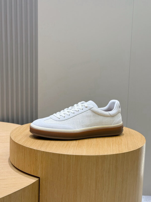 Loro Piana Tennis Walk Leather Sneakers Tennis Shoes - Image 3
