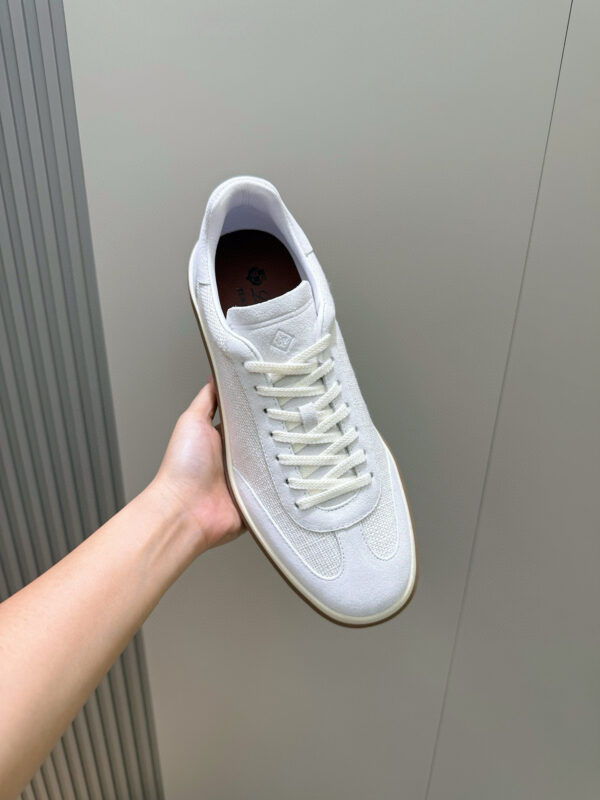 Loro Piana Tennis Walk Leather Sneakers Tennis Shoes - Image 4