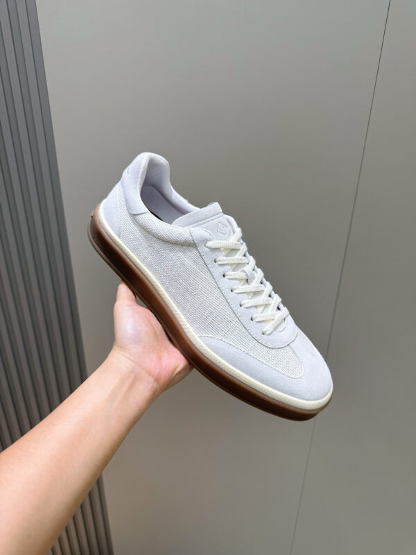 Loro Piana Tennis Walk Leather Sneakers Tennis Shoes - Image 5