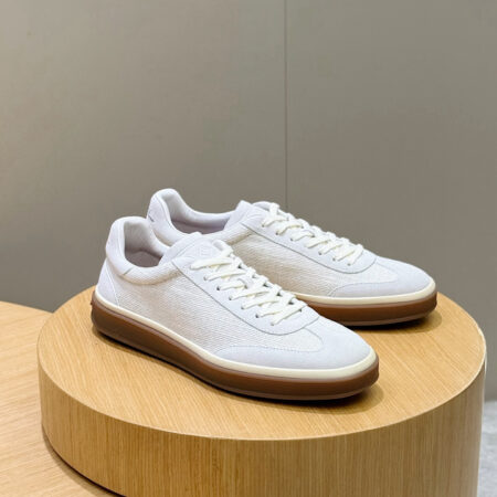 Loro Piana Tennis Walk Leather Sneakers Tennis Shoes