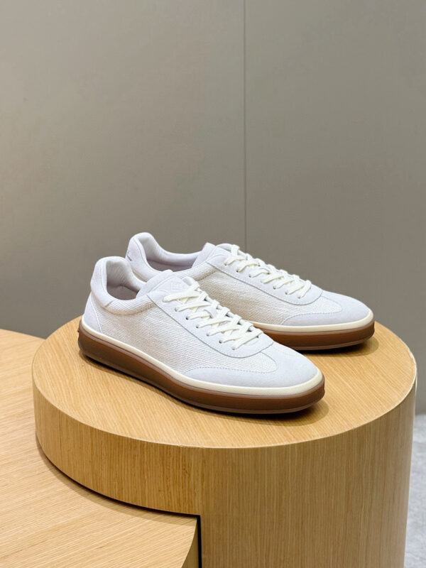 Loro Piana Tennis Walk Leather Sneakers Tennis Shoes