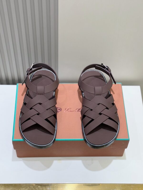 Loro Piana Nama Flexible Cowhide Leather Men's Sandals - Image 2