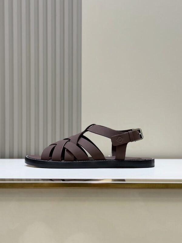 Loro Piana Nama Flexible Cowhide Leather Men's Sandals - Image 5