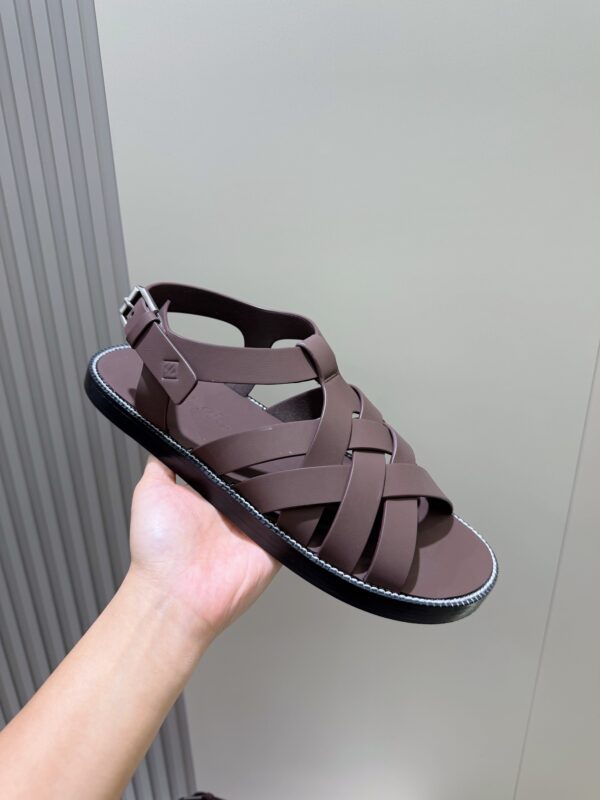 Loro Piana Nama Flexible Cowhide Leather Men's Sandals - Image 4
