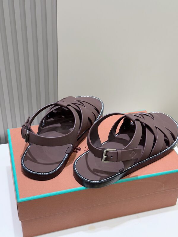 Loro Piana Nama Flexible Cowhide Leather Men's Sandals - Image 6