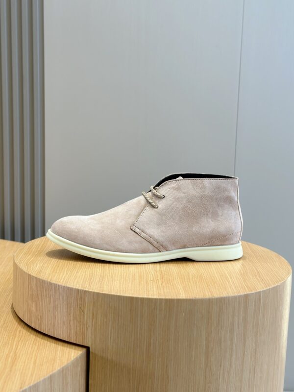 Loro Piana Suede Cowhide Classic Men's Short Boots - Image 7