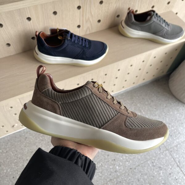 Loro Piana Men's Walk Wish Wool Bead Knitted Upper Sneakers - Image 5