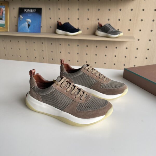 Loro Piana Men's Walk Wish Wool Bead Knitted Upper Sneakers
