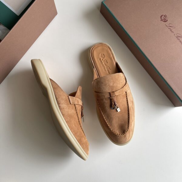 Loro Piana Classic Casual Cowhide Leather Men's Slippers - Image 4