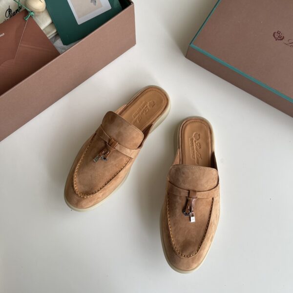 Loro Piana Classic Casual Cowhide Leather Men's Slippers - Image 3