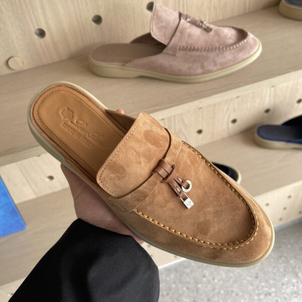 Loro Piana Classic Casual Cowhide Leather Men's Slippers - Image 6