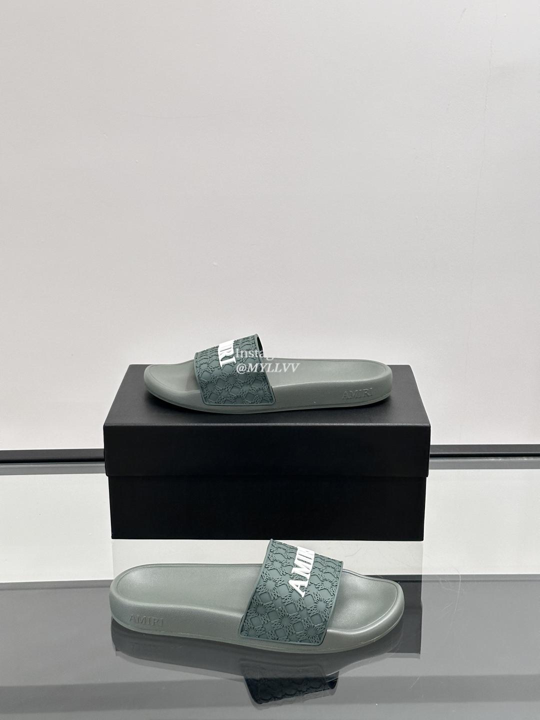 Amiri Embossed Men's Slippers With Unique Patterns - Image 5