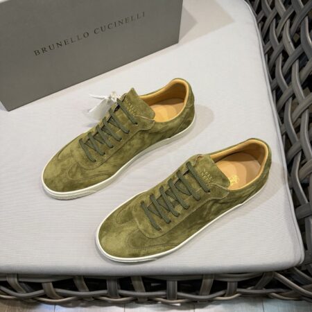 Brunello Cucinelli Cowhide Leather Men's Casual Sports Shoes