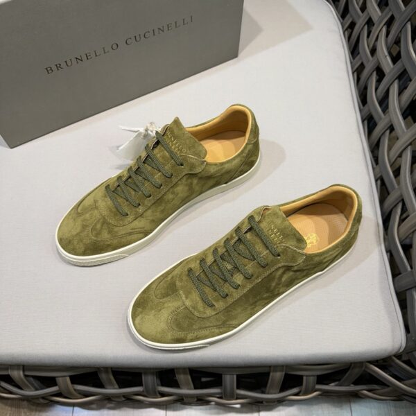 Brunello Cucinelli Cowhide Leather Men's Casual Sports Shoes