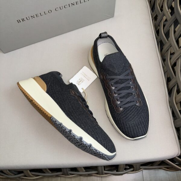 Brunello Cucinelli Cowhide Leather Men's Casual Sports Shoes - Image 3
