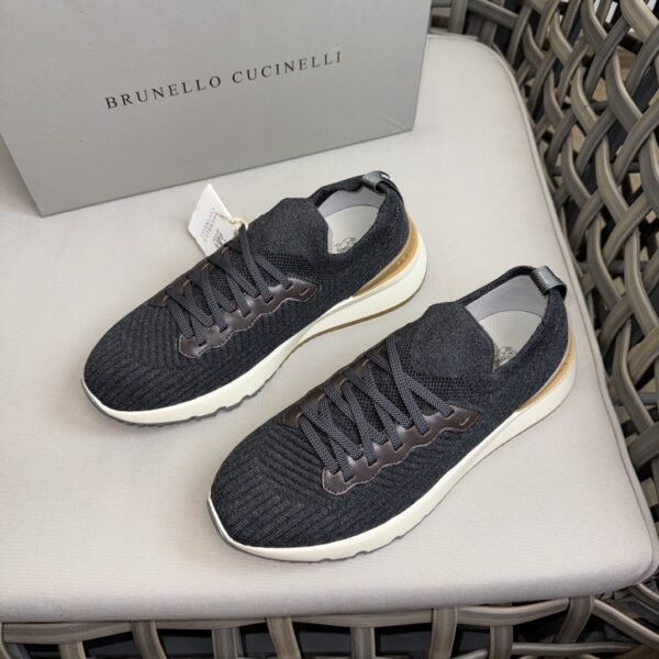 Brunello Cucinelli Cowhide Leather Men's Casual Sports Shoes