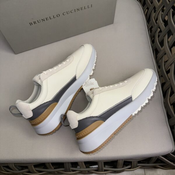 Brunello Cucinelli New Lace Up Men's Casual Sports Shoes - Image 5