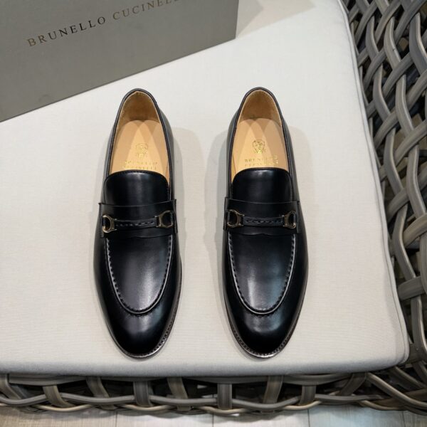 Brunello Cucinelli New Cowhide Leather Mocasin Loafer - Image 2