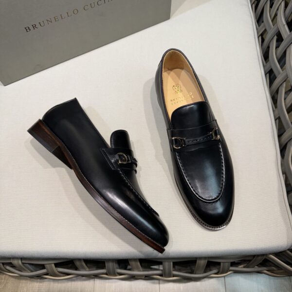 Brunello Cucinelli New Cowhide Leather Mocasin Loafer - Image 3