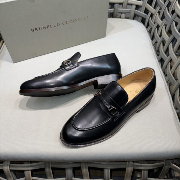 Brunello Cucinelli New Cowhide Leather Mocasin Loafer - Image 4