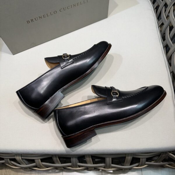 Brunello Cucinelli New Cowhide Leather Mocasin Loafer - Image 5