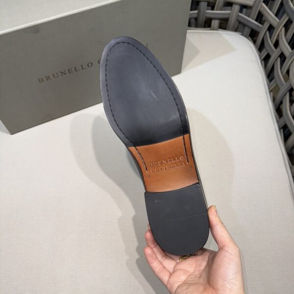 Brunello Cucinelli New Cowhide Leather Mocasin Loafer - Image 8