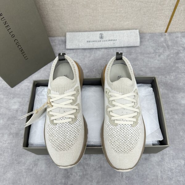 Brunello Cucinelli Mixed Color Knitted Low Cut Sports Shoes - Image 2