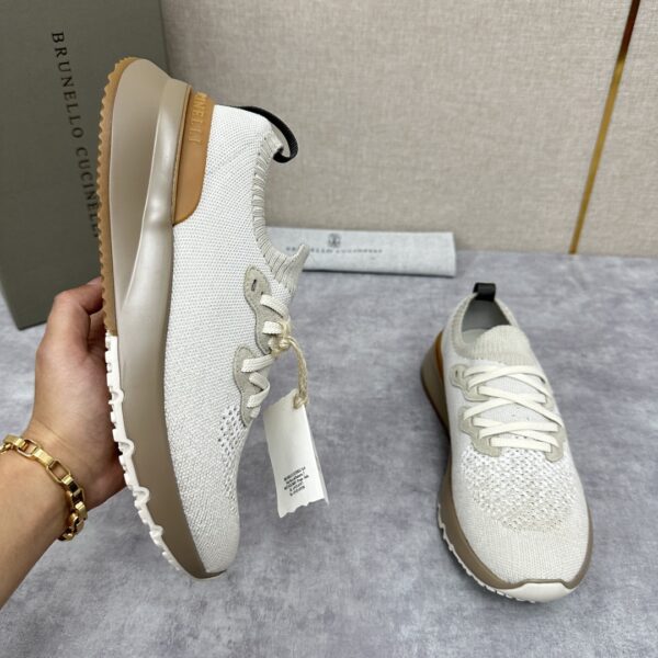 Brunello Cucinelli Mixed Color Knitted Low Cut Sports Shoes - Image 5