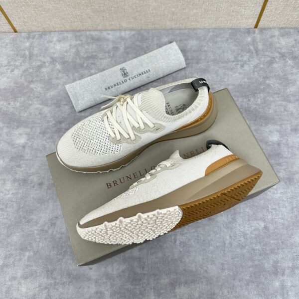 Brunello Cucinelli Mixed Color Knitted Low Cut Sports Shoes - Image 7