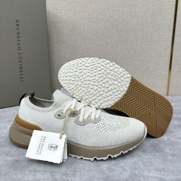Brunello Cucinelli Mixed Color Knitted Low Cut Sports Shoes - Image 8