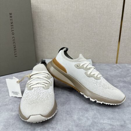 Brunello Cucinelli Mixed Color Knitted Low Cut Sports Shoes