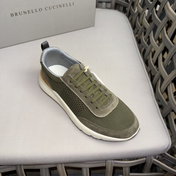 Brunello Cucinelli Cotton Knit Shoe Upper For Sports Shoes - Image 5