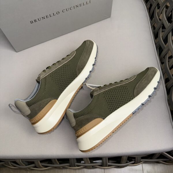Brunello Cucinelli Cotton Knit Shoe Upper For Sports Shoes - Image 6