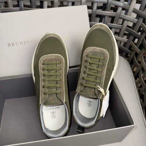 Brunello Cucinelli Cotton Knit Shoe Upper For Sports Shoes - Image 7