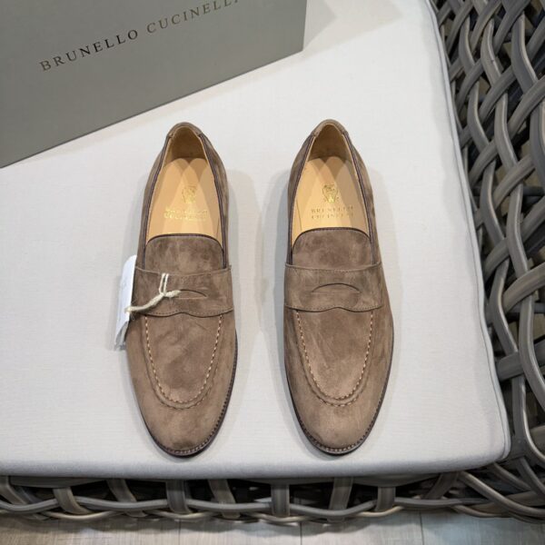 Brunello Cucinelli New Genuine Leather Sole Penny Loafers - Image 2