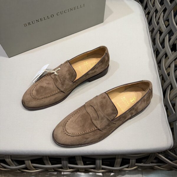 Brunello Cucinelli New Genuine Leather Sole Penny Loafers