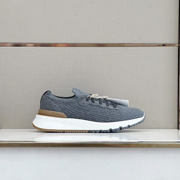 Brunello Cucinelli Fashionable All Cotton Knitted Sports Shoes - Image 3