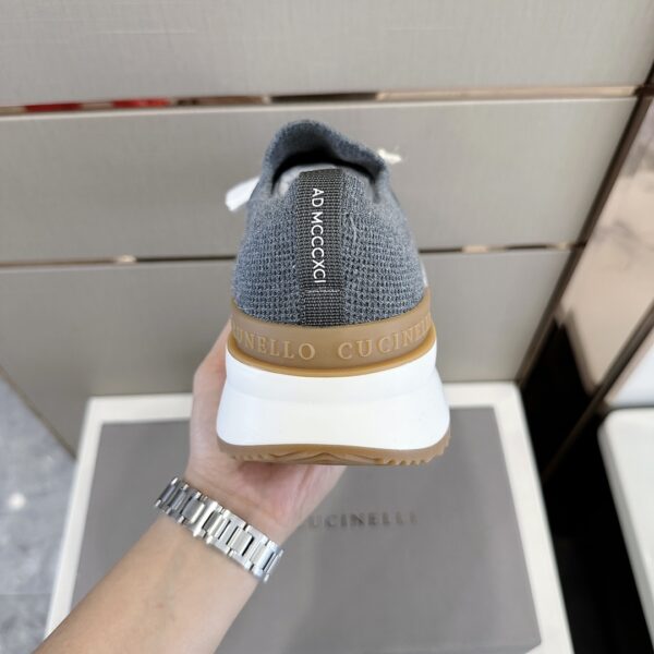 Brunello Cucinelli Fashionable All Cotton Knitted Sports Shoes - Image 6