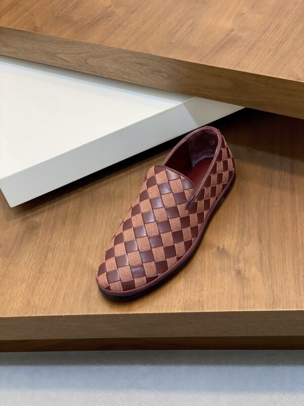 Bottega Veneta Cowhide Leather Hand Woven Oxford Shoes - Image 6